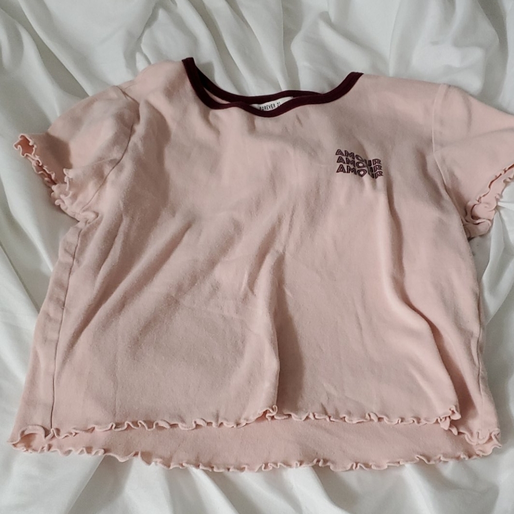 Blush pink crop top